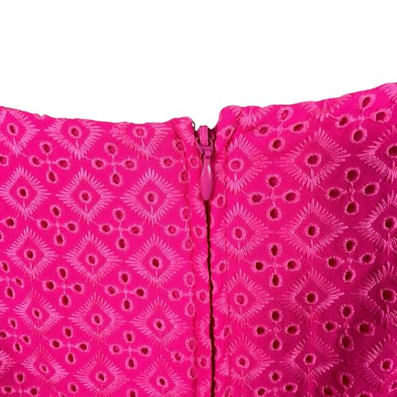 Lilly Pulitzer Fluorescent Neon Pink Aisha Romper Size 10 NWT Shorts Under Dress - Picture 14 of 16